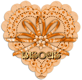 bisous coeur rubant